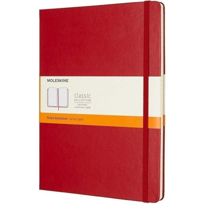 Блокнот MOLESKINE Classic XLarge, клетка, красный QP091F2